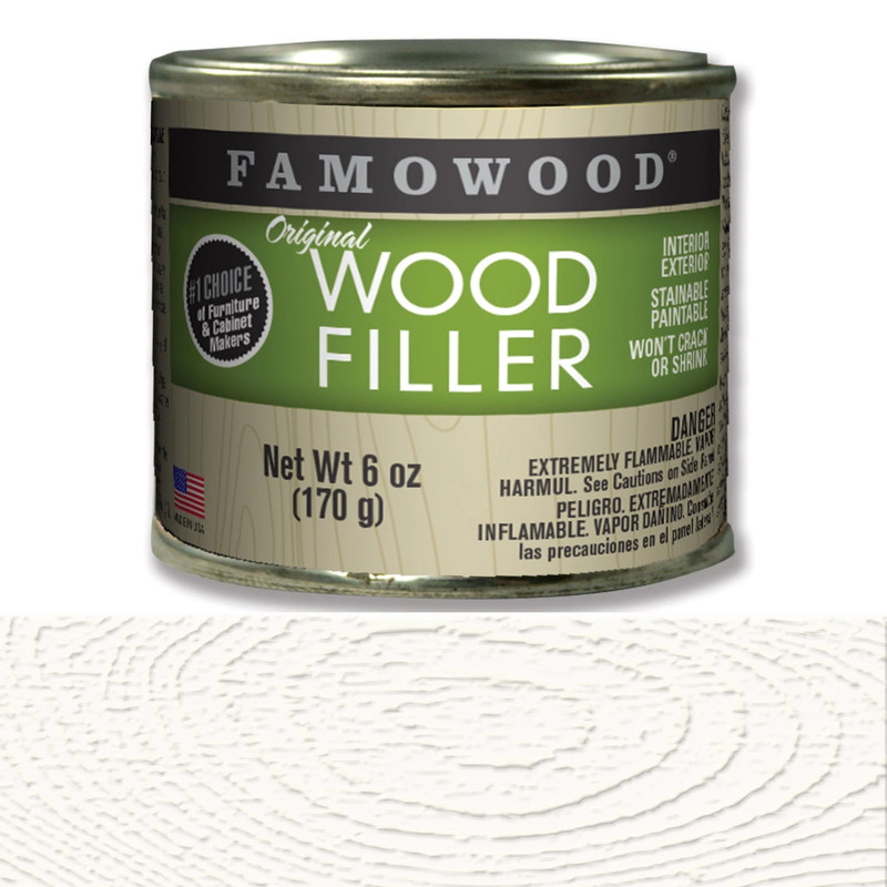Wood Filler - Solvent Based - 6 oz - Color:White Glaze
